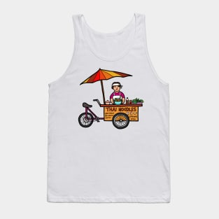 Street food vendor selling Thai noodle. Asian outdoor healthy eating. Tank Top